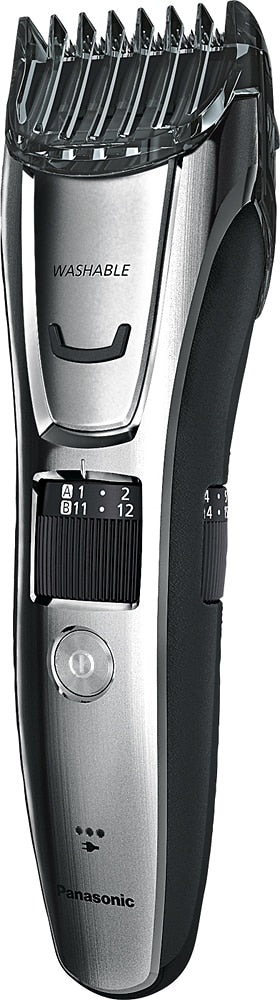 Panasonic - Men’s All-in-One Facial Beard Trimmer and Body Hair Groomer - Silver_1