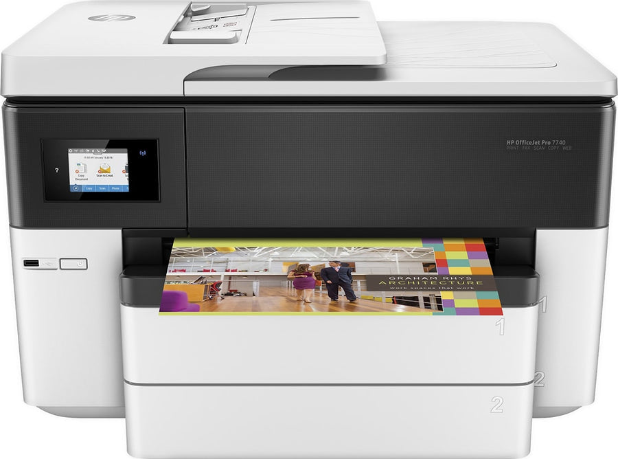 HP - OfficeJet Pro 7740 Wireless All-In-One Inkjet Printer - White_0