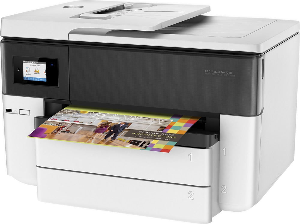 HP - OfficeJet Pro 7740 Wireless All-In-One Inkjet Printer - White_2