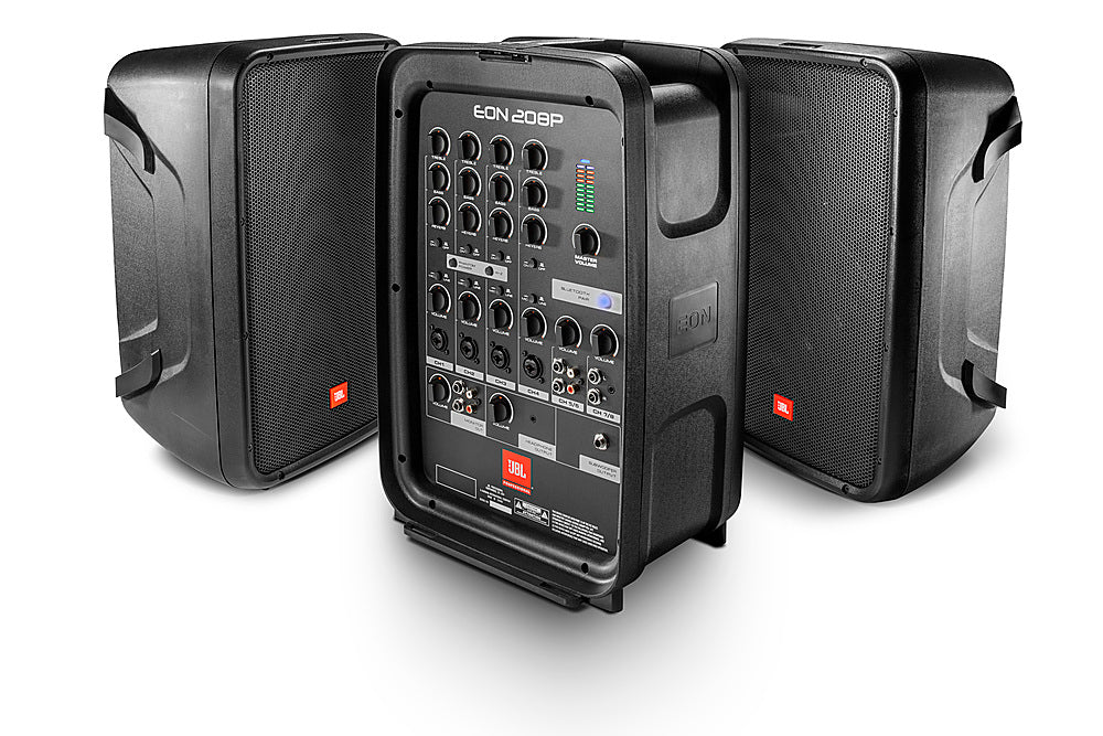 JBL - EON208P 8" 2 way PA System with Integrated 8 Channel Mixer and Microphone - Black_2