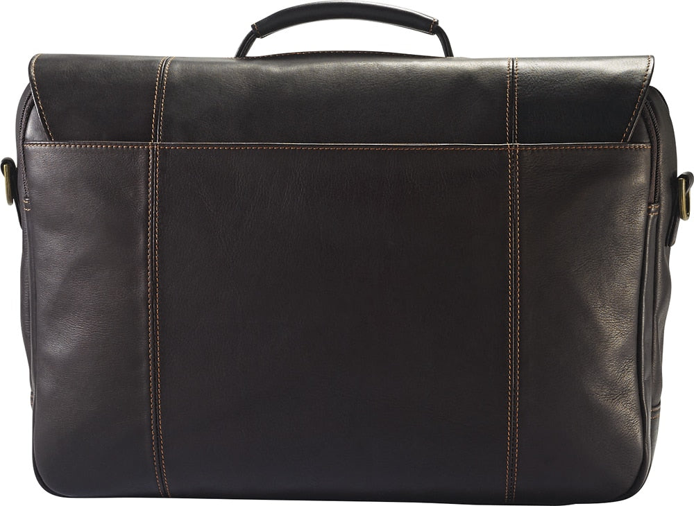 Samsonite - High Street Leather Flapover Laptop Case for 15.6" Laptop - Brown_1
