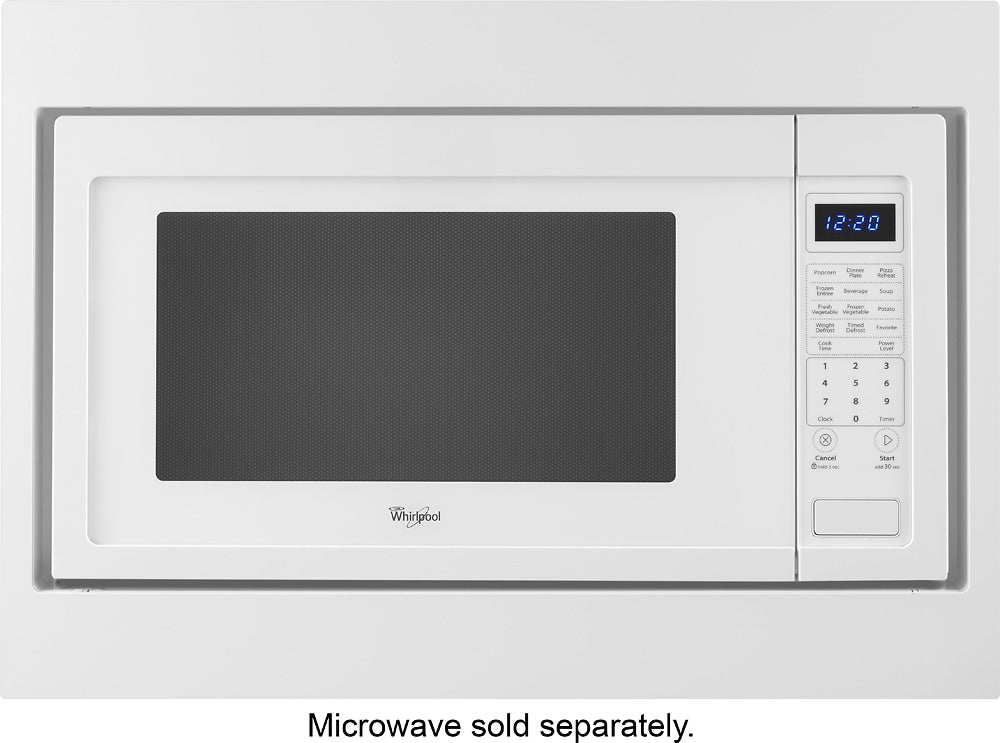 30" Trim Kit for KitchenAid KCMS2255B Microwave - White_1
