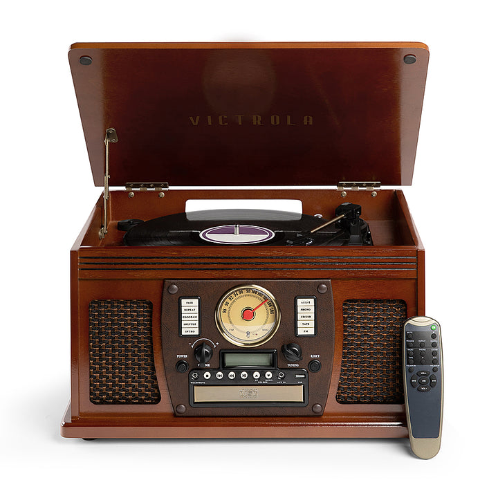 Victrola - Navigator 8-in-1 Classic Bluetooth Record Player with Turntable - Mahogany_9