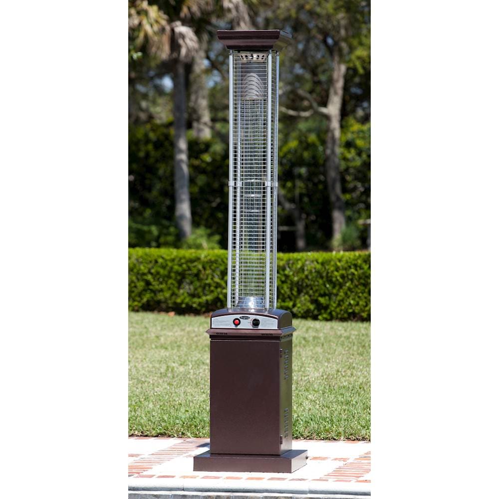 Fire Sense - Square Flame Gas Patio Heater - Hammered Bronze_9