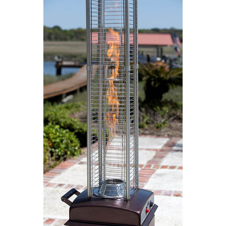 Fire Sense - Square Flame Gas Patio Heater - Hammered Bronze_8