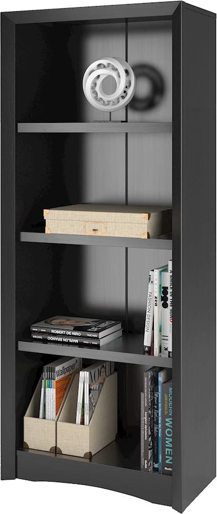 CorLiving - Quadra 3-Shelf Bookcase - Black_2