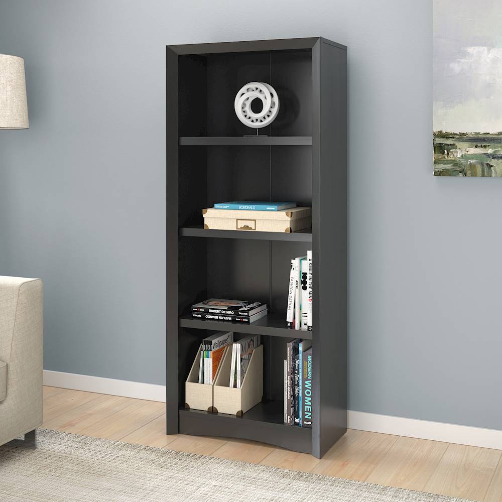CorLiving - Quadra 3-Shelf Bookcase - Black_3