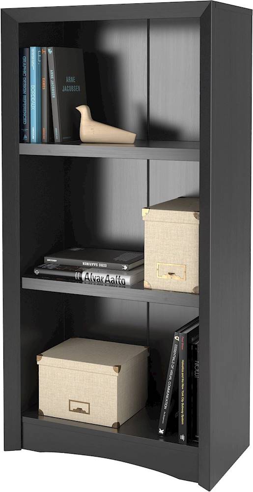 CorLiving - Quadra 2-Shelf Bookcase - Black_2