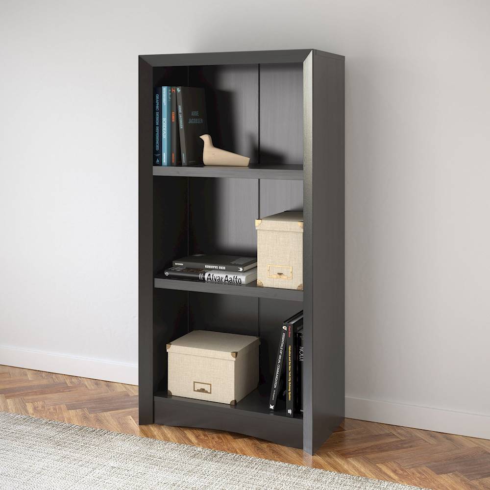CorLiving - Quadra 2-Shelf Bookcase - Black_3