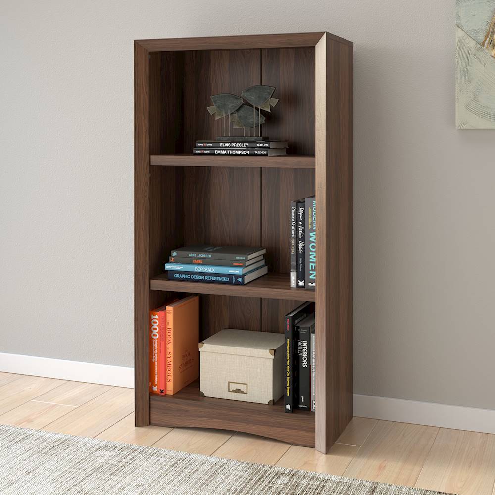 CorLiving - Quadra 2-Shelf Bookcase - Walnut_2