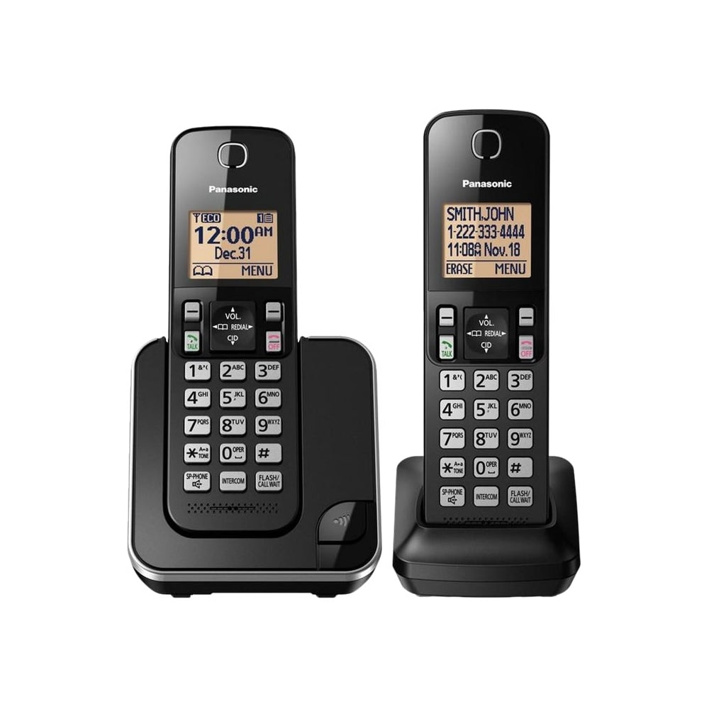 Panasonic - KX-TGC352B DECT 6.0 Expandable Cordless Phone System - Black_1
