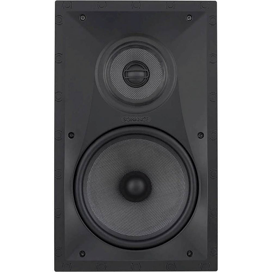 Sonance - Visual Performance 8" 3-Way In-Wall Rectangle Speakers (Pair) - Paintable White_0