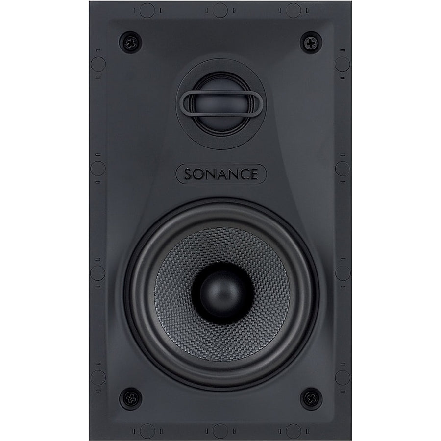 Sonance - Visual Performance 4-1/2" 2-Way In-Wall Rectangle Speakers (Pair) - Paintable White_0