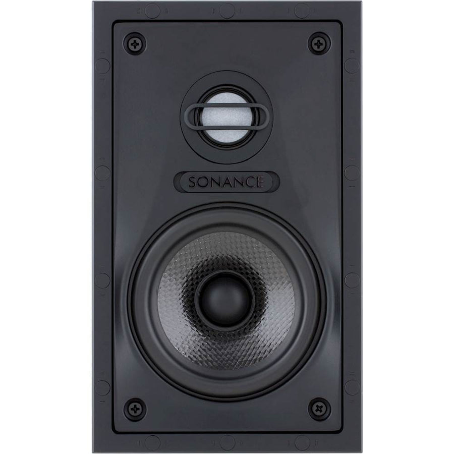 Sonance - Visual Performance 4-1/2" Rectangle 2-Way In-Wall Speakers (Pair) - Paintable White_0