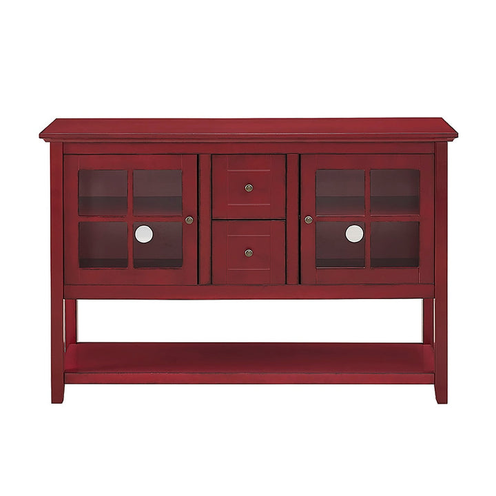 Walker Edison - Transitional TV Stand / Buffet for TVs up to 55" - Red_0