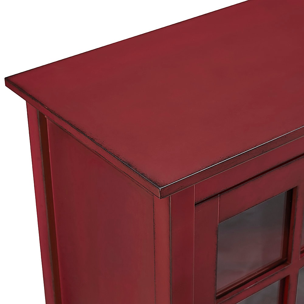 Walker Edison - Transitional TV Stand / Buffet for TVs up to 55" - Red_2