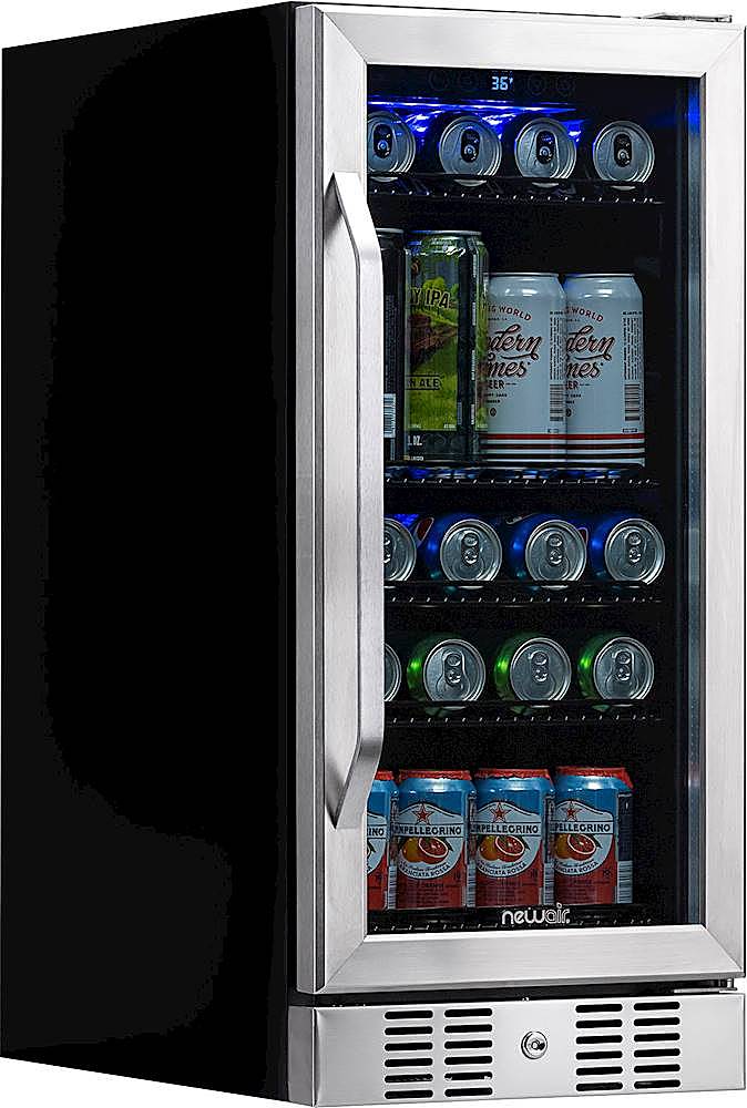NewAir - 96-Can Built-In Beverage Cooler - Stainless steel_10