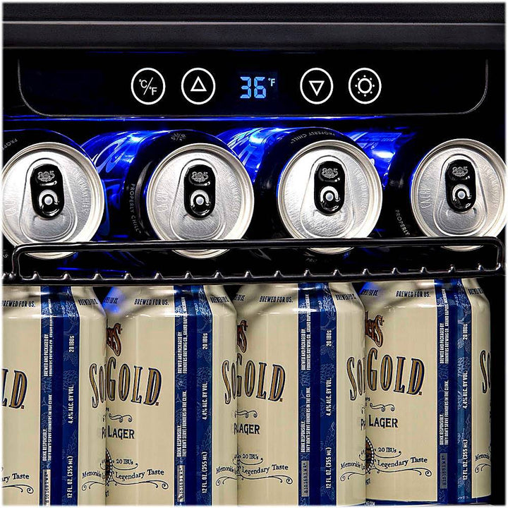 NewAir - 96-Can Built-In Beverage Cooler - Stainless steel_9