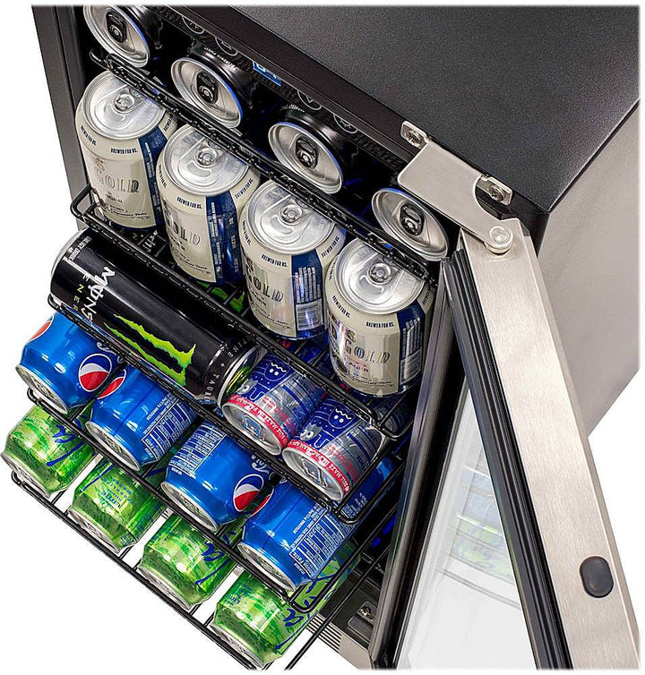 NewAir - 96-Can Built-In Beverage Cooler - Stainless steel_6