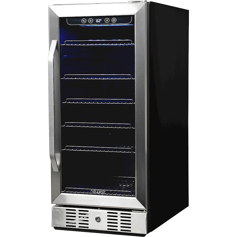 NewAir - 96-Can Built-In Beverage Cooler - Stainless steel_3