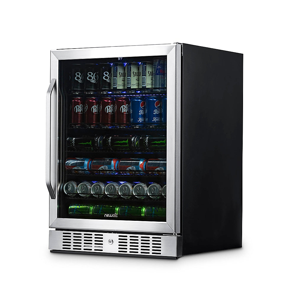 NewAir - 177-Can Built-In Beverage Fridge with Precision Temperature Controls and Adjustable Shelves - Stainless steel_8