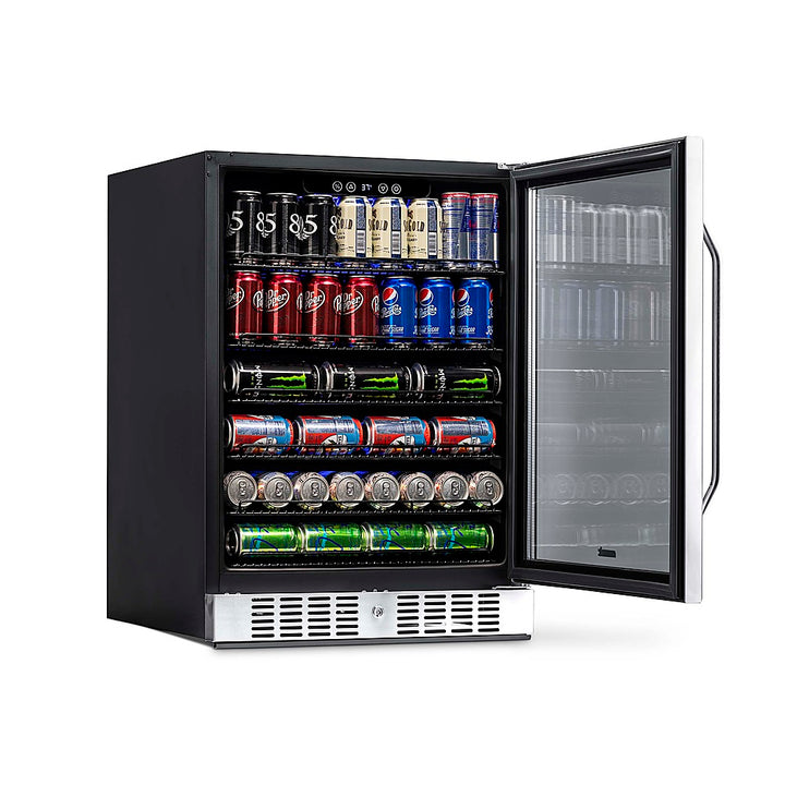 NewAir - 177-Can Built-In Beverage Fridge with Precision Temperature Controls and Adjustable Shelves - Stainless steel_9