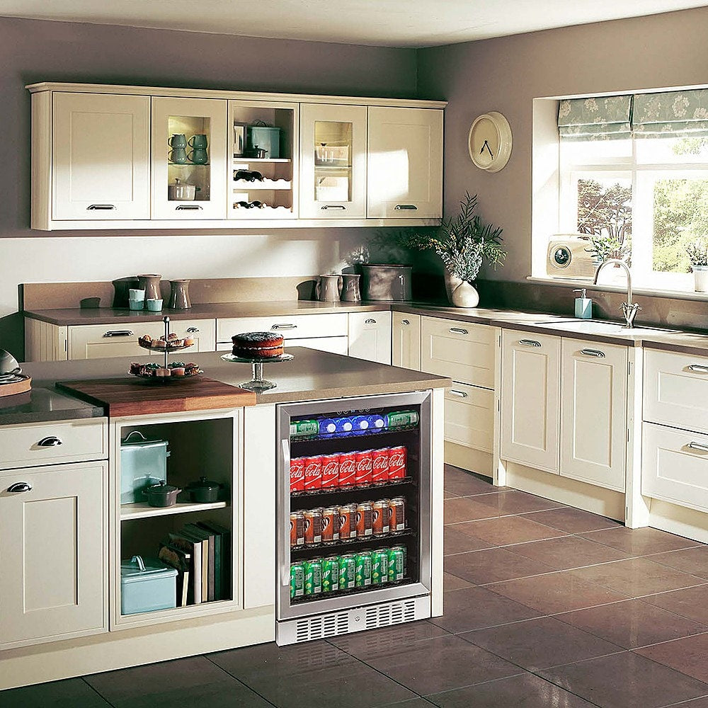 NewAir - 177-Can Built-In Beverage Fridge with Precision Temperature Controls and Adjustable Shelves - Stainless steel_5