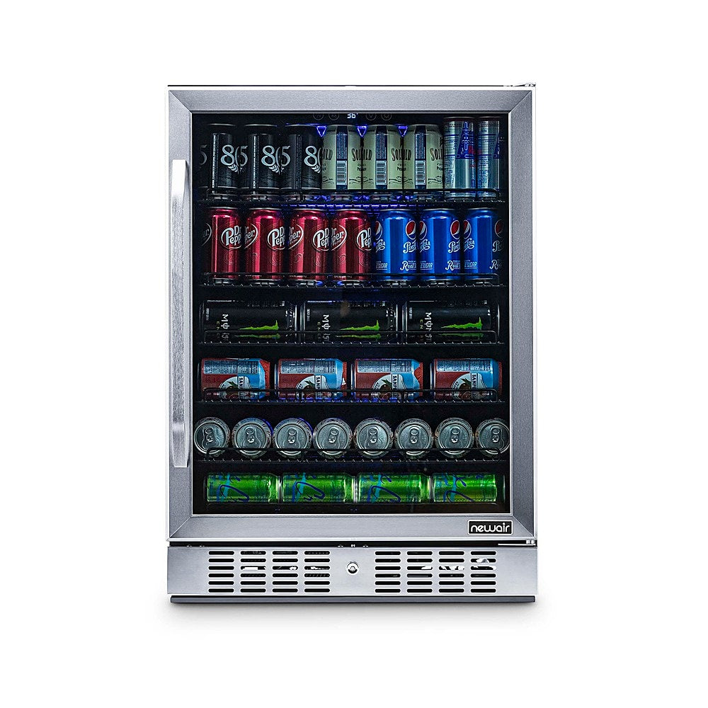 NewAir - 177-Can Built-In Beverage Fridge with Precision Temperature Controls and Adjustable Shelves - Stainless steel_4