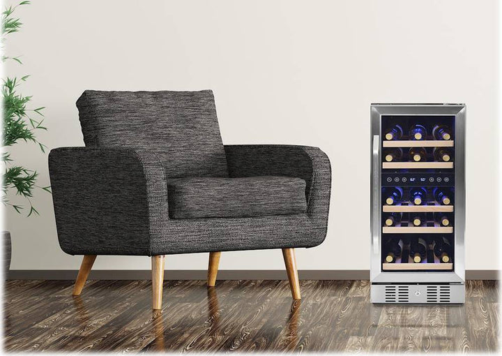 NewAir - 29-Bottle Wine Cooler - Stainless steel_3