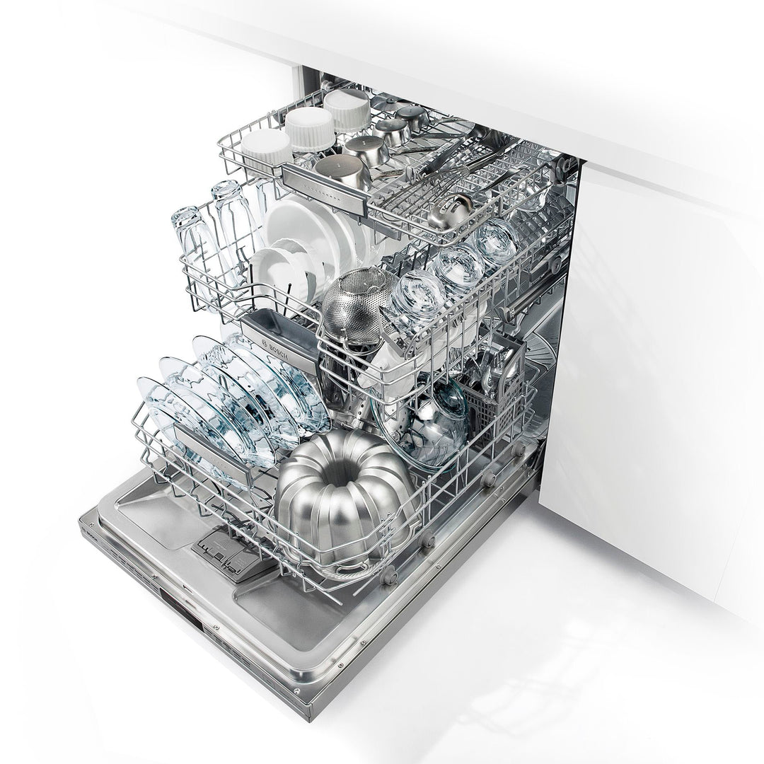 Bosch - 300 Series 24" Recessed Handle Dishwasher with Stainless Steel Tub - Stainless steel_5