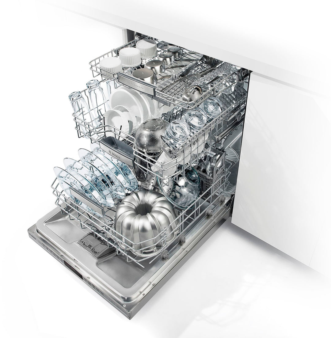Bosch - 300 Series 24" Recessed Handle Dishwasher with Stainless Steel Tub - Stainless steel_9