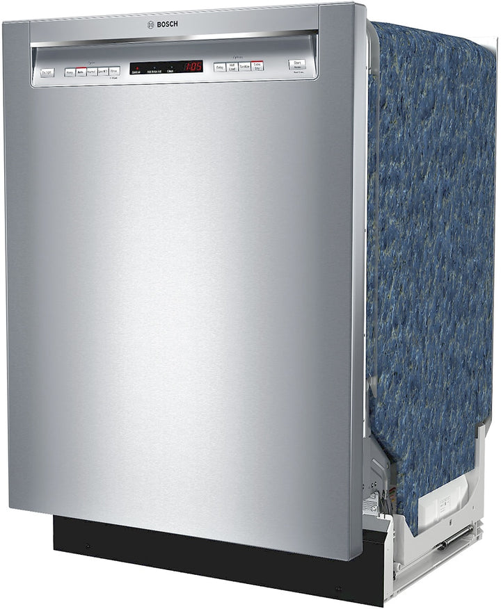 Bosch - 300 Series 24" Recessed Handle Dishwasher with Stainless Steel Tub - Stainless steel_8