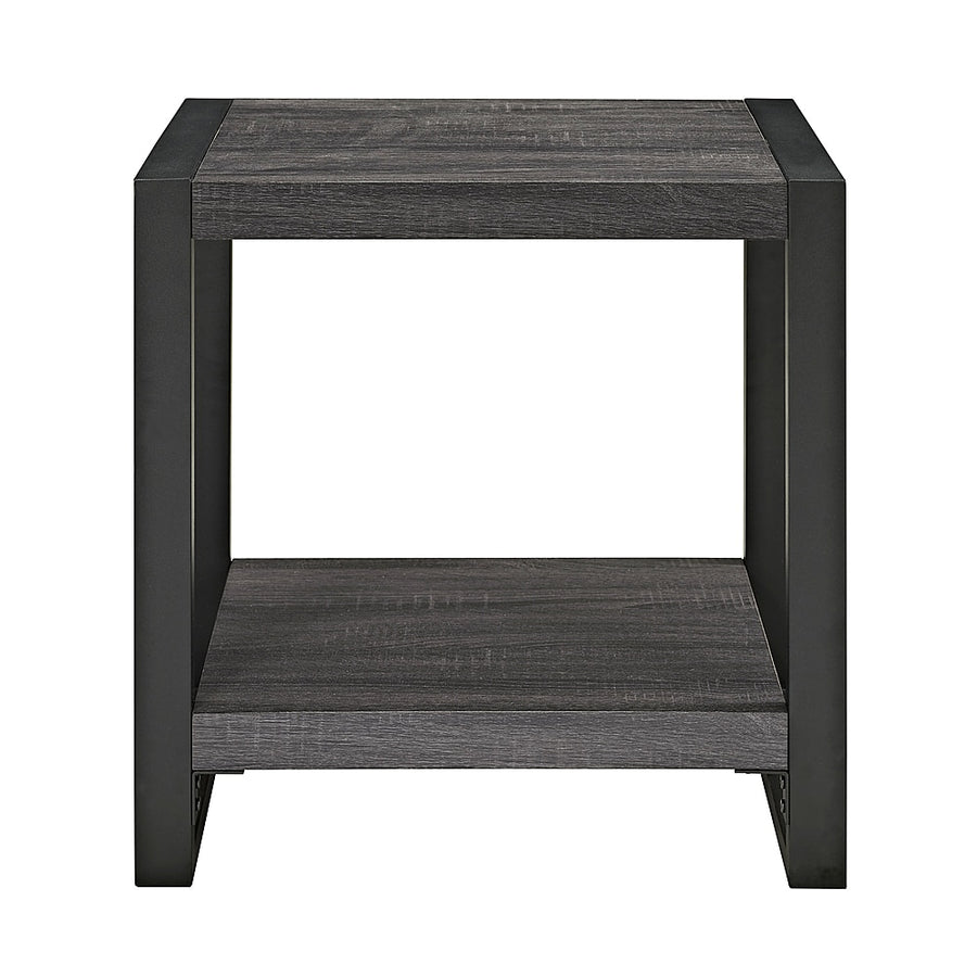 Walker Edison - Urban Wood and Metal Side Table - Charcoal_0