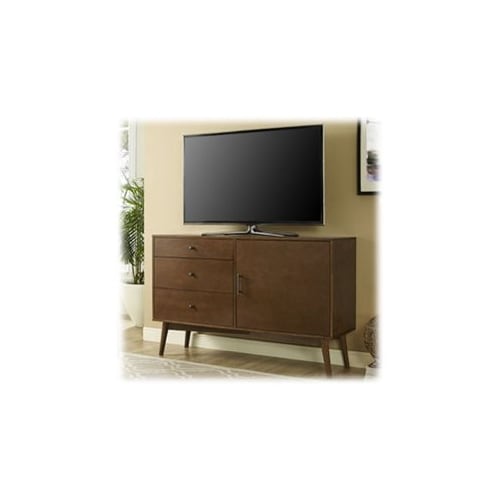 Walker Edison - Angelo Mid Century Modern TV Stand Cabinet for Most Flat-Panel TVs Up to 55" - Walnut_2