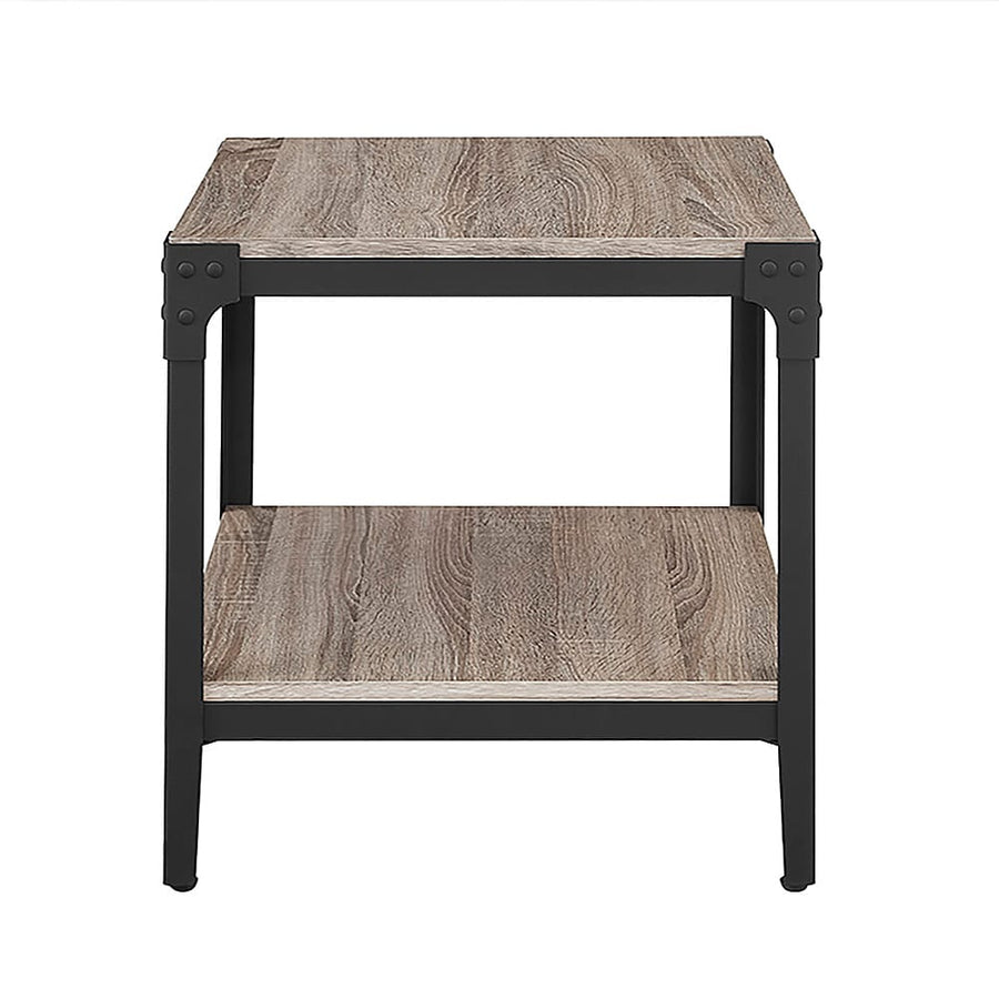 Walker Edison - Rustic Square High-Grade MDF Side Table (Set of 2) - Driftwood_0