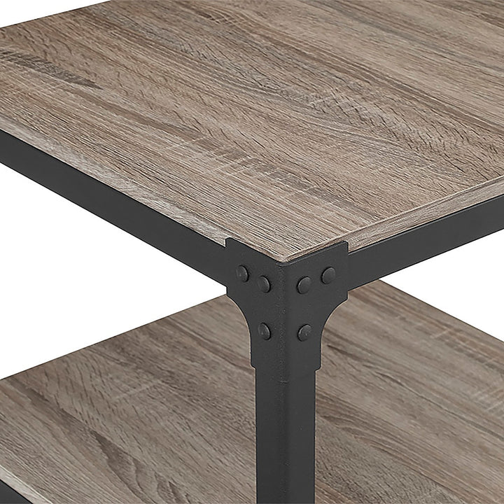 Walker Edison - Rustic Square High-Grade MDF Side Table (Set of 2) - Driftwood_5