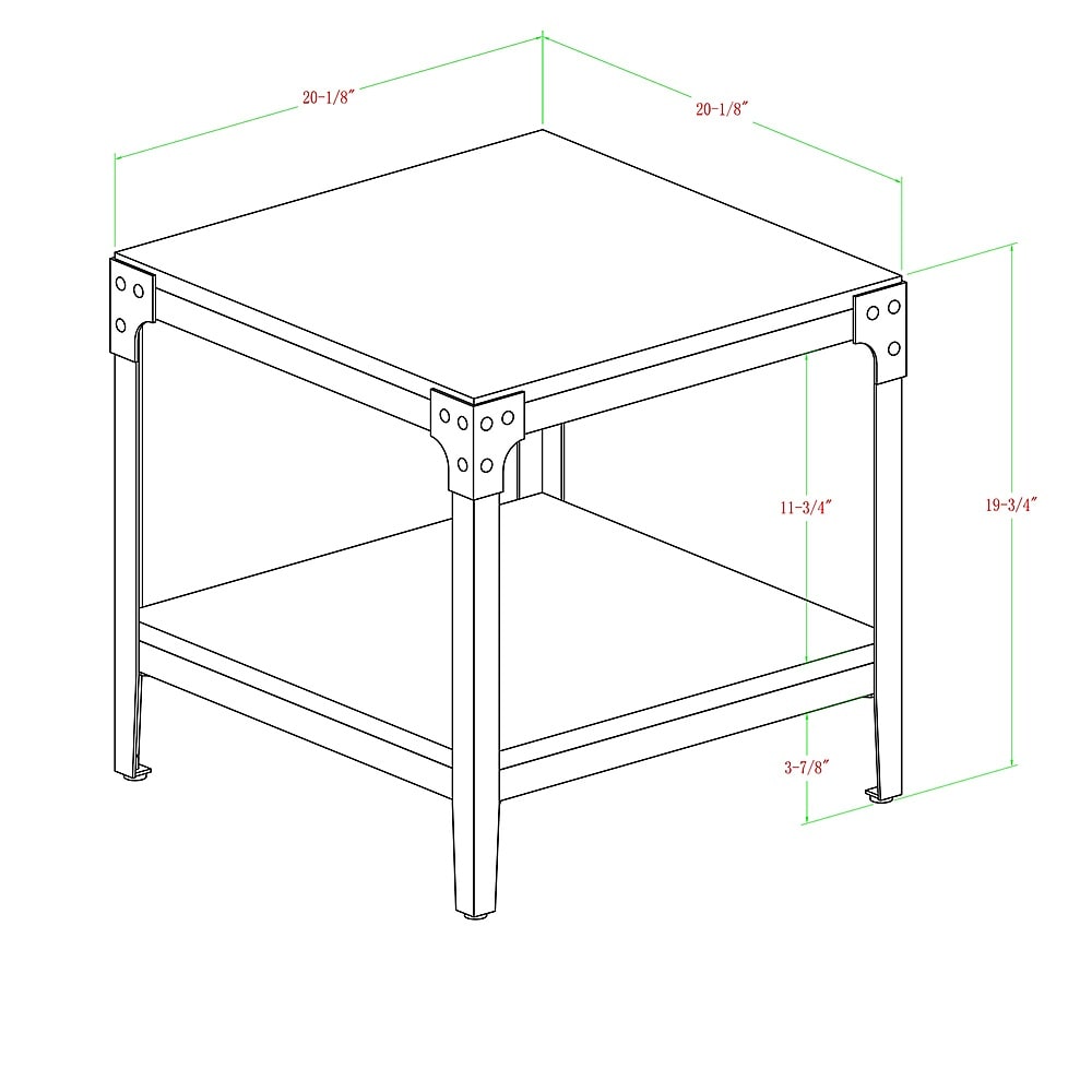 Walker Edison - Rustic Square High-Grade MDF Side Table (Set of 2) - Driftwood_3