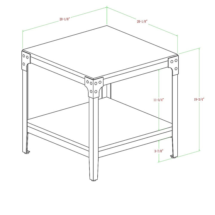 Walker Edison - Rustic Square High-Grade MDF Side Table (Set of 2) - Driftwood_3