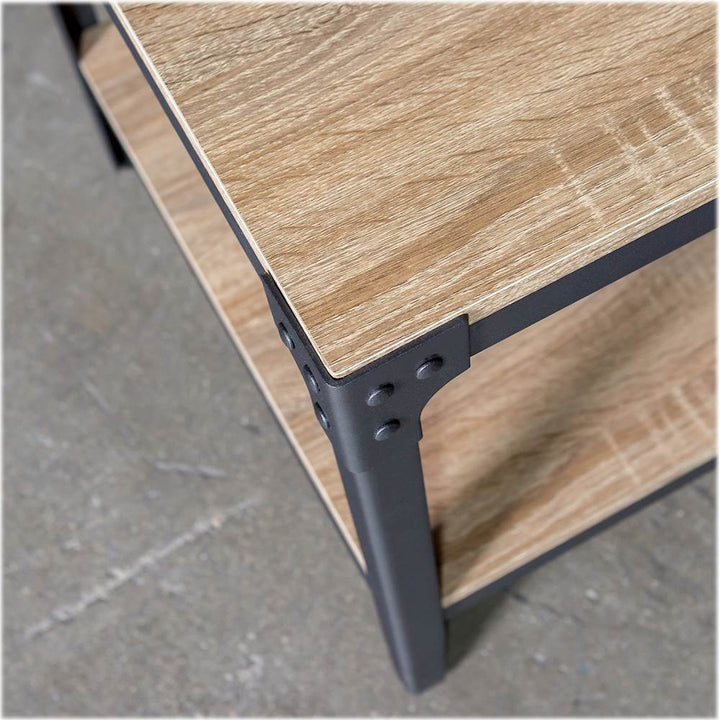 Walker Edison - Rustic Square High-Grade MDF Side Table (Set of 2) - Driftwood_2