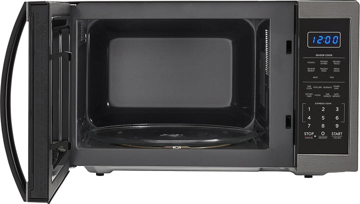 Sharp - Carousel 1.4 Cu. Ft. Mid-Size Microwave - Black stainless steel_4