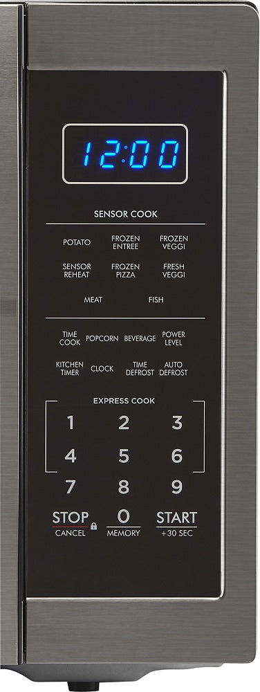 Sharp - Carousel 1.4 Cu. Ft. Mid-Size Microwave - Black stainless steel_3