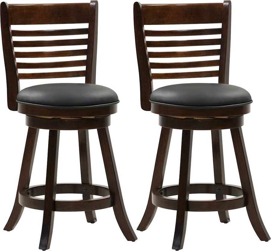 CorLiving - Bonded Leather Chairs (Set of 2) - Black/Cappuccino_0