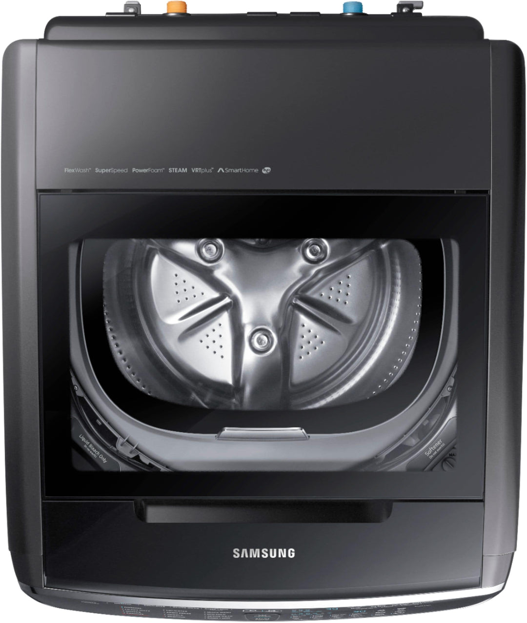 Samsung - 6.0 Cu. Ft. High Efficiency Smart Front Load Washer with Steam and FlexWash - Black stainless steel_16