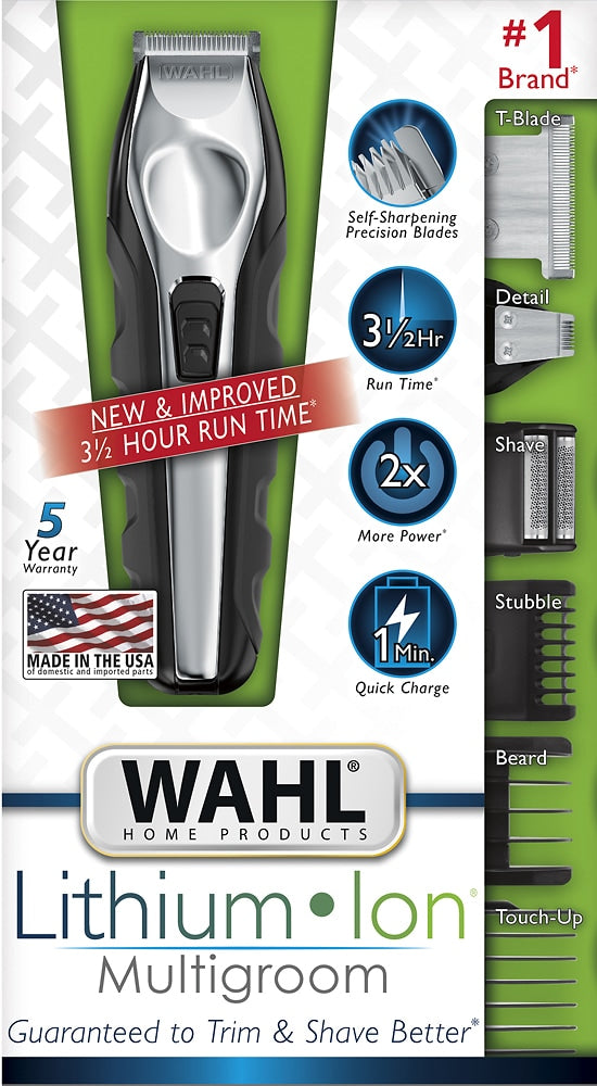 Wahl - Lithium Ion Rechargeable Trimmer - Black/silver_7