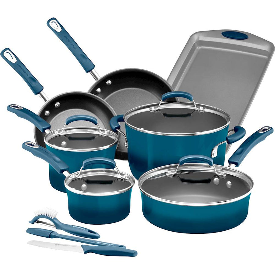 Rachael Ray - 14-Piece Cookware Set - Marine Blue_0