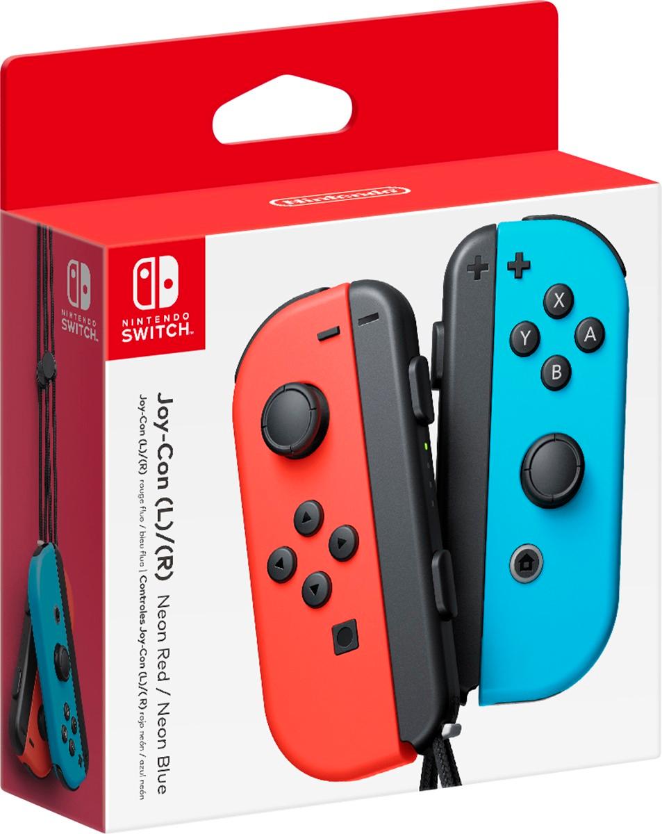 Joy-Con (L/R) Wireless Controllers for Nintendo Switch - Neon Red/Neon Blue_0