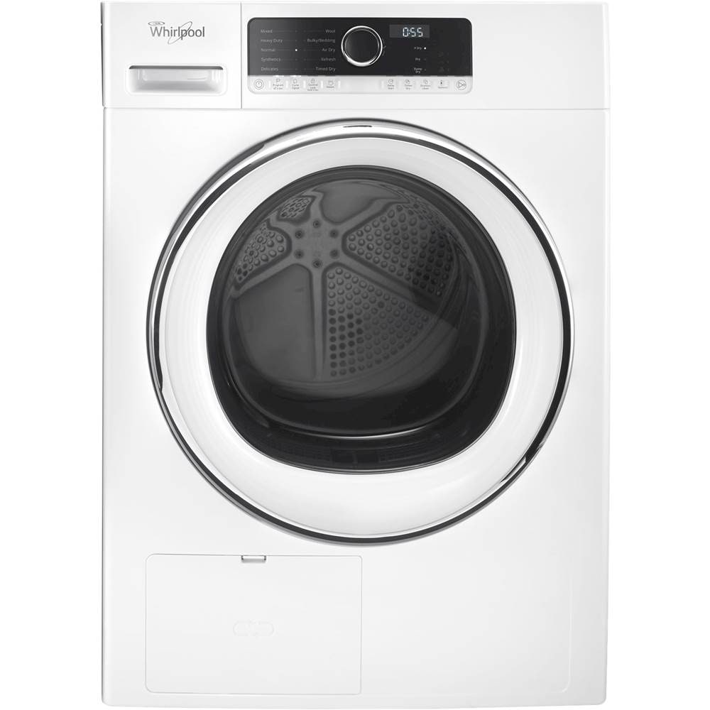 Whirlpool - 4.3 Cu. Ft. Stackable Electric Dryer with Steam and Wrinkle Shield - White_0