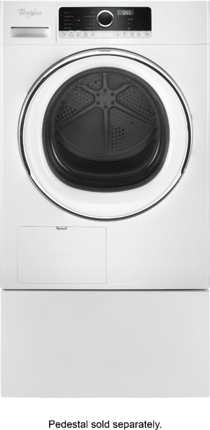 Whirlpool - 4.3 Cu. Ft. Stackable Electric Dryer with Steam and Wrinkle Shield - White_2