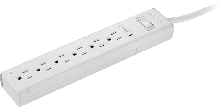 Insignia™ - 6-Outlet Surge Protector with 8' Power Cord - White_1