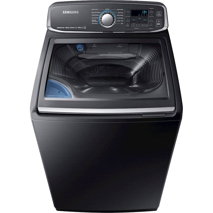 Samsung - 5.2 Cu. Ft. High Efficiency Top Load Washer with Activewash - Black stainless steel_7
